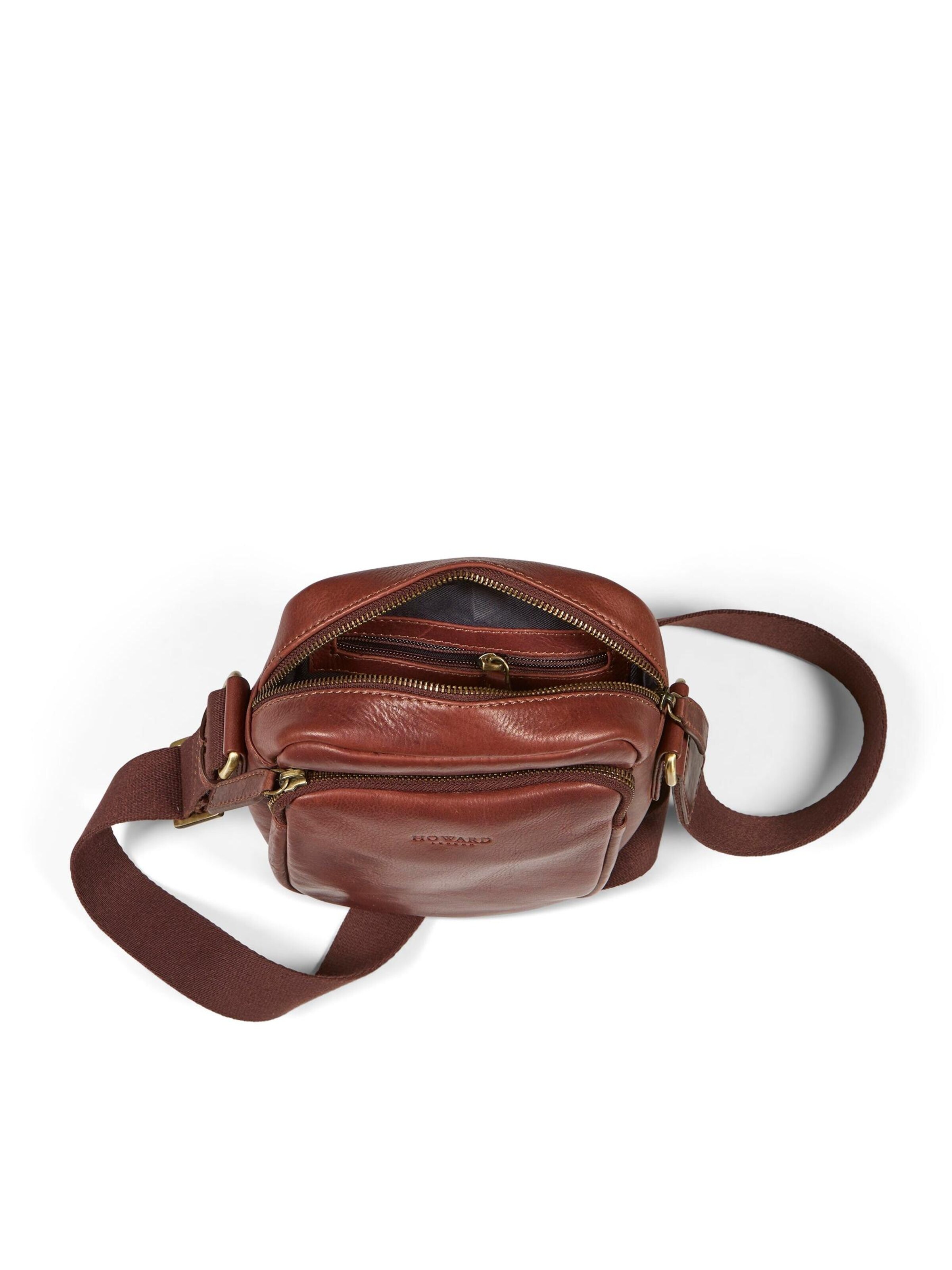 Howard London Schoudertas 'Cross Body Bag Eddie Brown' in Bruin