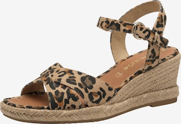 Sandales à lanières Tamaris en marron : devant