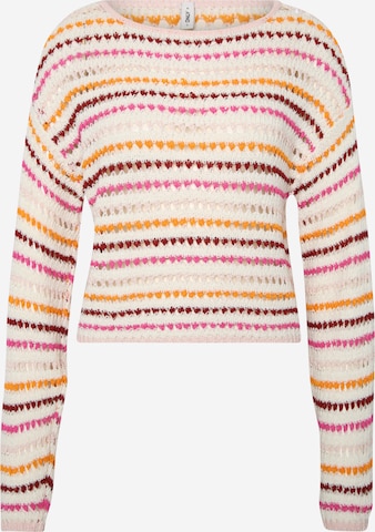 Only Tall Пуловер 'ONLGEENA' в бяло: отпред