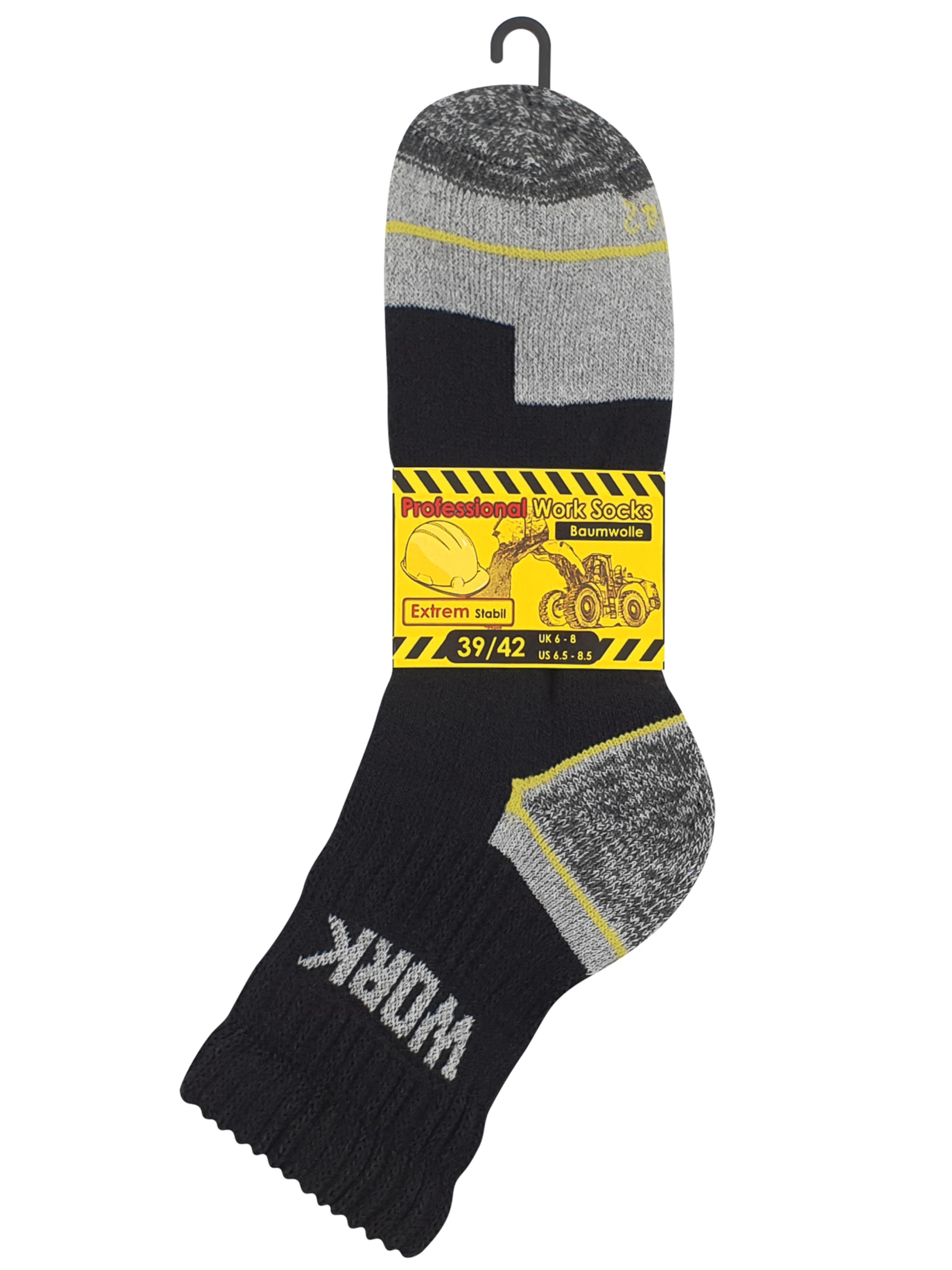 Cotton Prime Socks 'Work' in Black