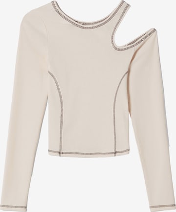 Bershka Shirt in Beige: front