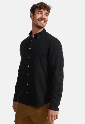 INDICODE JEANS Regular fit Button Up Shirt 'Riverside' in Black