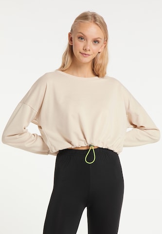 myMo ATHLSR Sportief sweatshirt in Beige: voorkant