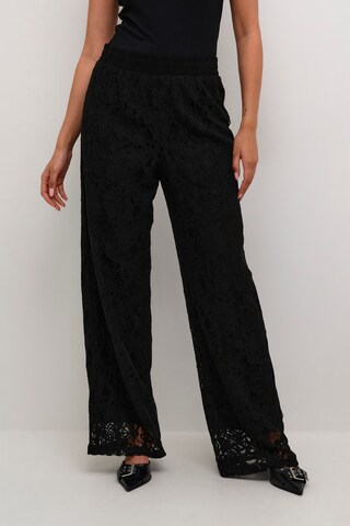 Wide Leg Pantalon Kaffe en noir : devant