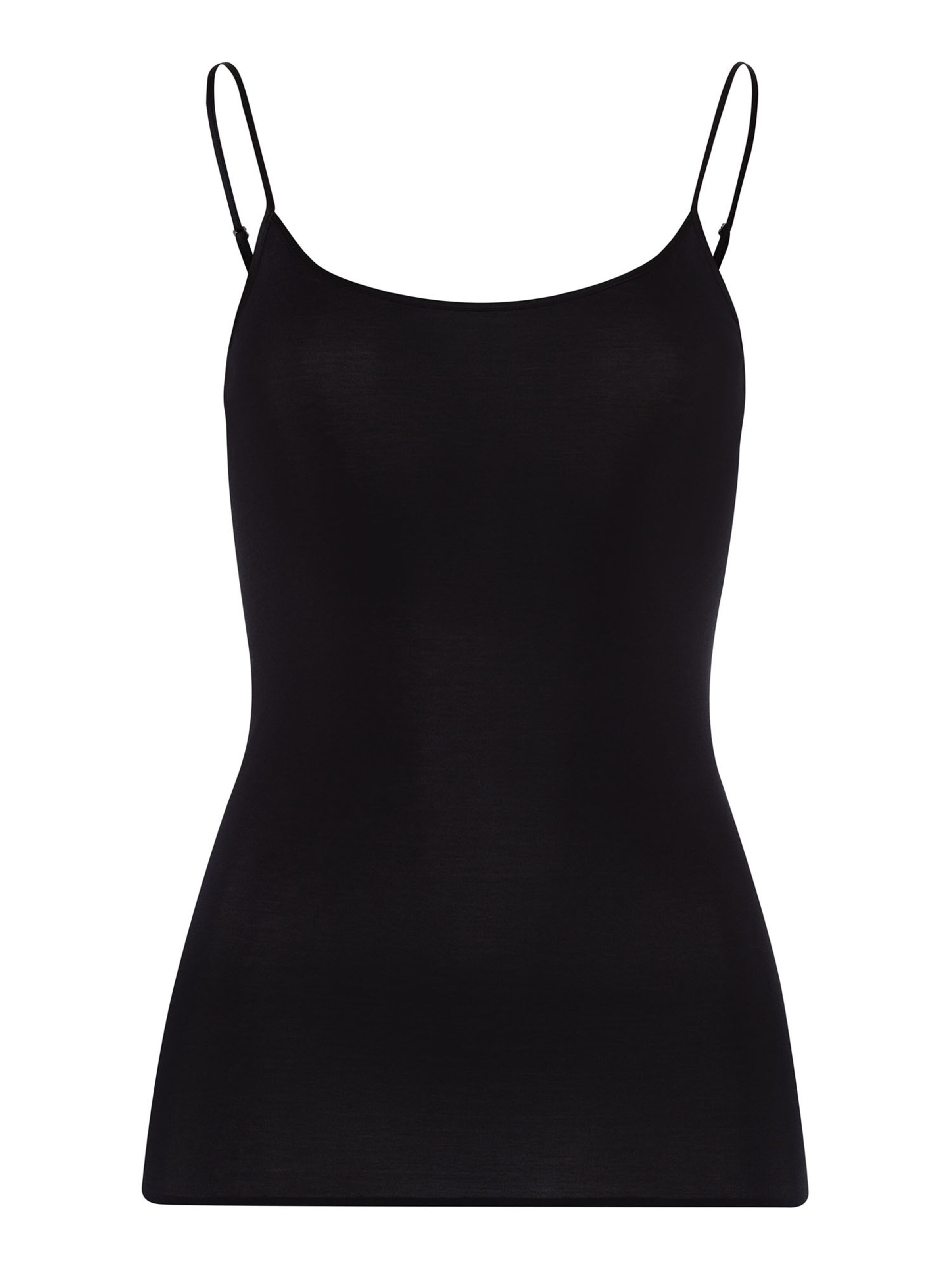 Hanro Top ' Cotton Seamless ' in Black: front