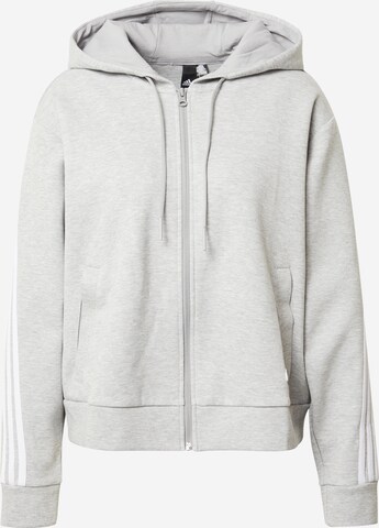 ADIDAS SPORTSWEAR Sports sweat jacket 'Future Icons 3-Stripes ' in Grey: front