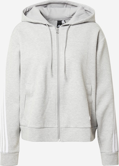 ADIDAS SPORTSWEAR Sports sweat jacket 'Future Icons 3-Stripes ' in mottled grey / White, Item view