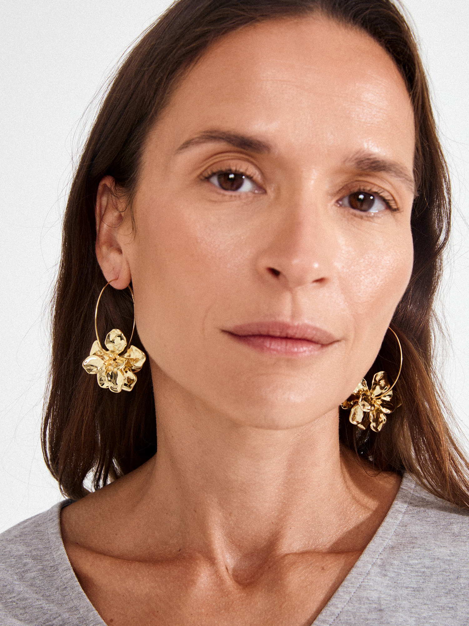 Pilgrim - Brincos 'LUNITH' em ouro: frente