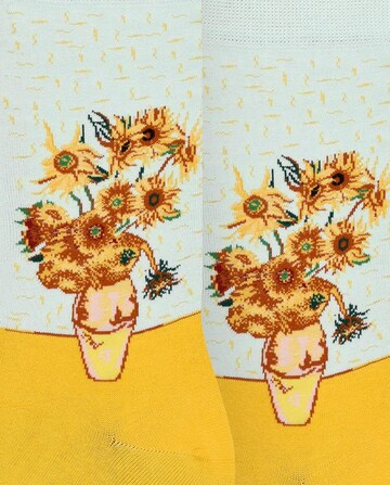 MuseARTa Socken 'Vincent van Gogh - Vase with Twelve Sunflowers' in Gelb