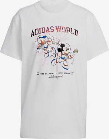 ADIDAS ORIGINALS Shirt 'Disney Graphic' in White: front