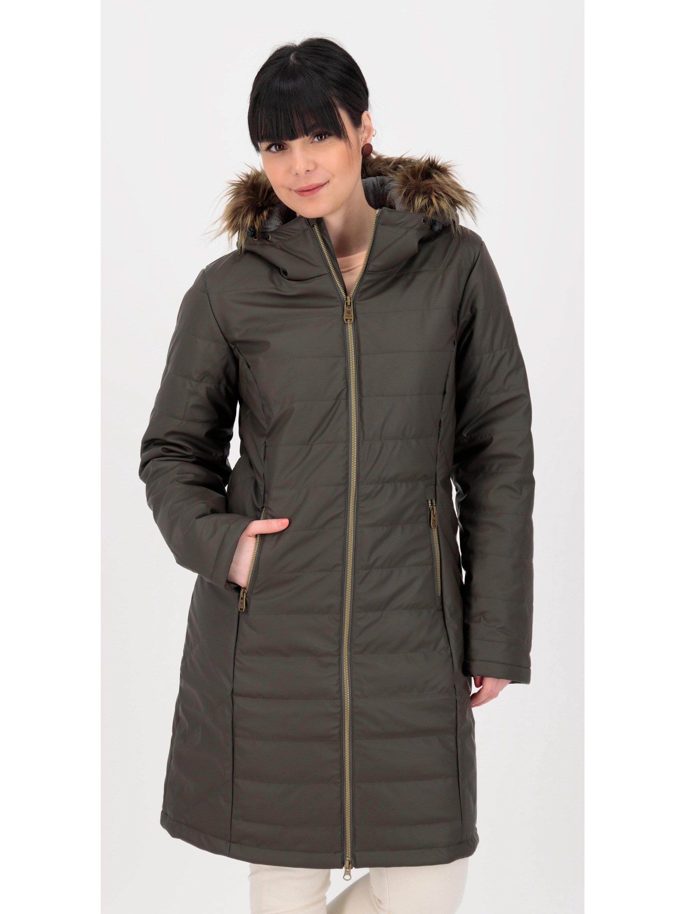 KILLTEC Outdoormantel 'GW 12' in Groen: voorkant