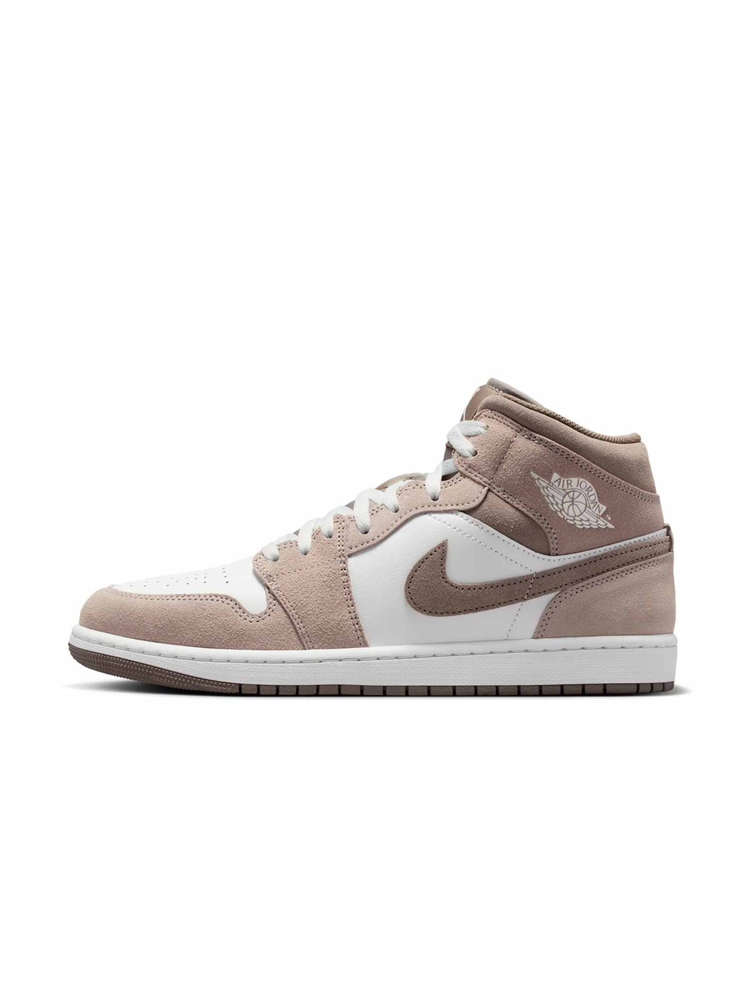 Jordan Športni čevelj 'Air Jordan 1 Mid Herrenschuh' | siva barva: sprednja stran