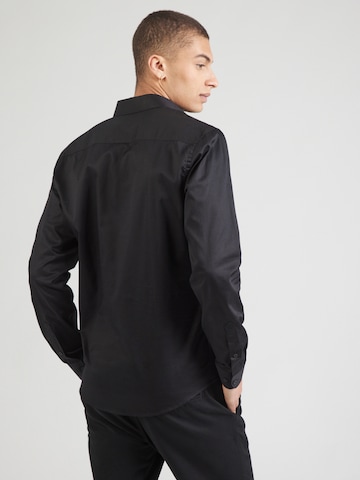 JACK & JONES - Slim Fit Camisa 'Cardiff' em preto