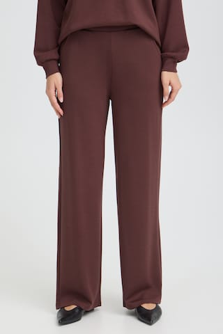 Fransa Wide leg Broek 'FRAurora' in Bruin: voorkant