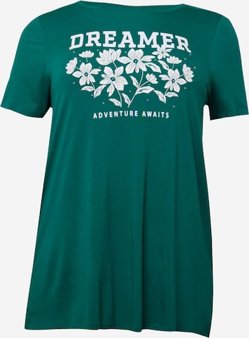 ONLY Carmakoma Shirt 'ANINA' in Groen: voorkant