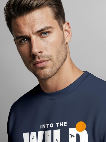 Neverless Sweatshirt 'Into the Wild' in Blue