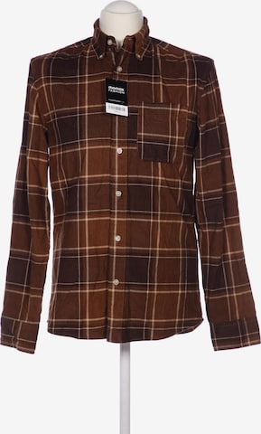 JACK & JONES Button Up Shirt in S in Brown: front