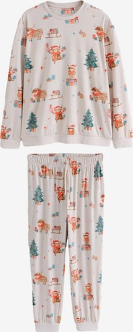 Next Pitkä pyjama värissä beige: etupuoli
