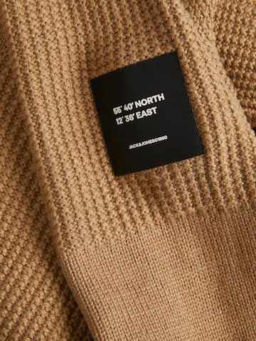 JACK & JONES Sweater 'JAMES' in Brown