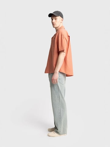 Giesto Comfort fit Button Up Shirt in Orange