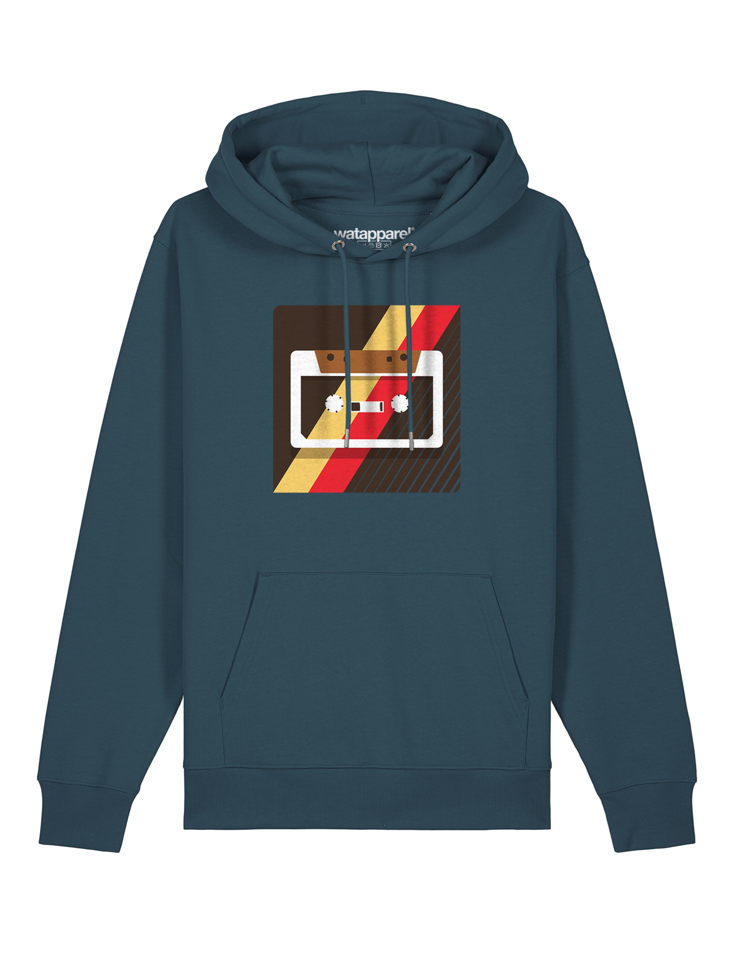 Sweat-shirt ' Kassette ' Watapparel en bleu : devant