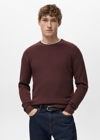 MANGO MAN Sweater 'Antigua' in Red: front