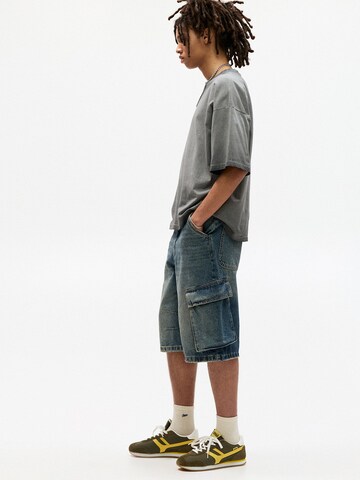 Loosefit Jeans cargo Pull&Bear en bleu