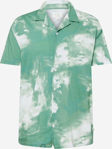 QS Regular fit Button Up Shirt in Green: front