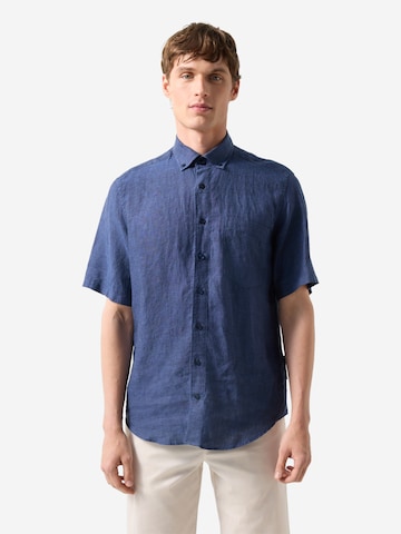 BOGNER Regular fit Button Up Shirt 'Lykos' in Blue: front