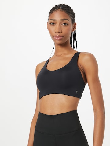 On Bralette Top in Black: front