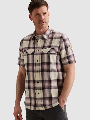 PME Legend Regular fit Overhemd 'Shirt with check pattern and chest pockets' in Lila