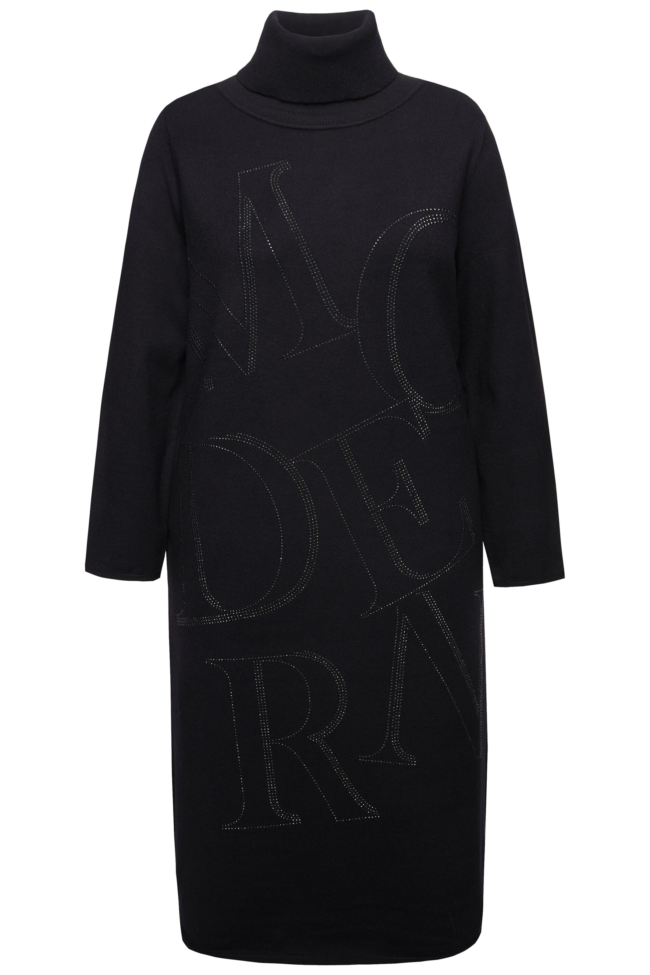 Robes en maille Ulla Popken en noir : devant