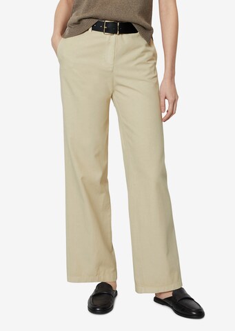 Wide Leg Pantalon chino Marc O'Polo en beige : devant