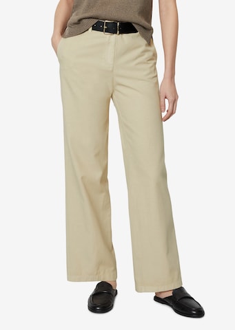 Marc O'Polo Wide leg Chino Pants in Beige: front