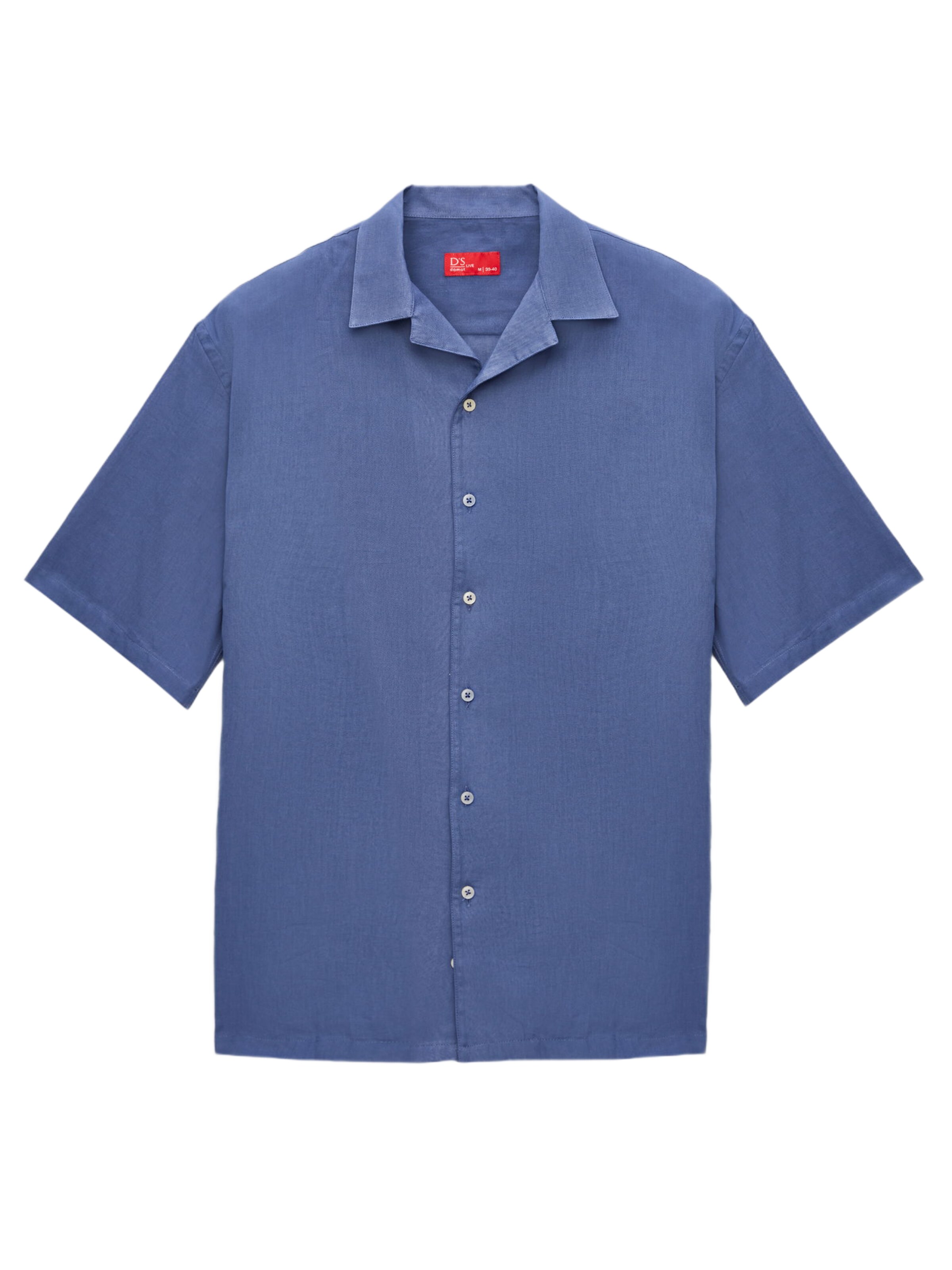 D’S Damat Overhemd in Blauw: voorkant