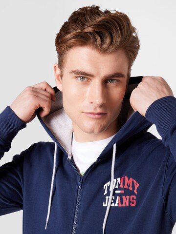 Tommy Jeans Zip-Up Hoodie 'ENTRY' in Blue