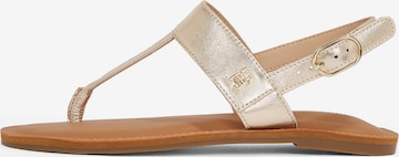 auksinė TOMMY HILFIGER Šlepetės per pirštą: priekis