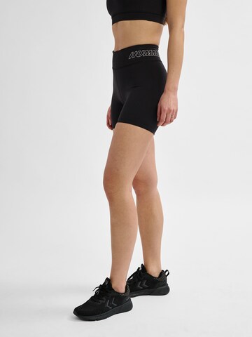 Hummel Skinny Workout Pants 'Fundamental' in Black: front