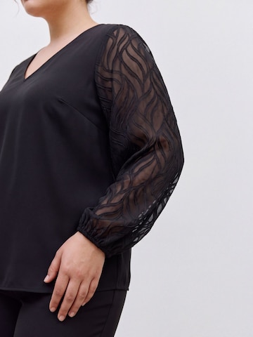 Vero Moda Curve Bluse 'VMCAlva' i sort
