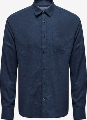 Coupe regular Chemise 'ONSRoad' Only & Sons en bleu : devant
