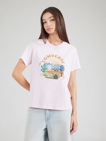 T-shirt 'SOUNDCHECK' CONVERSE en rose : devant