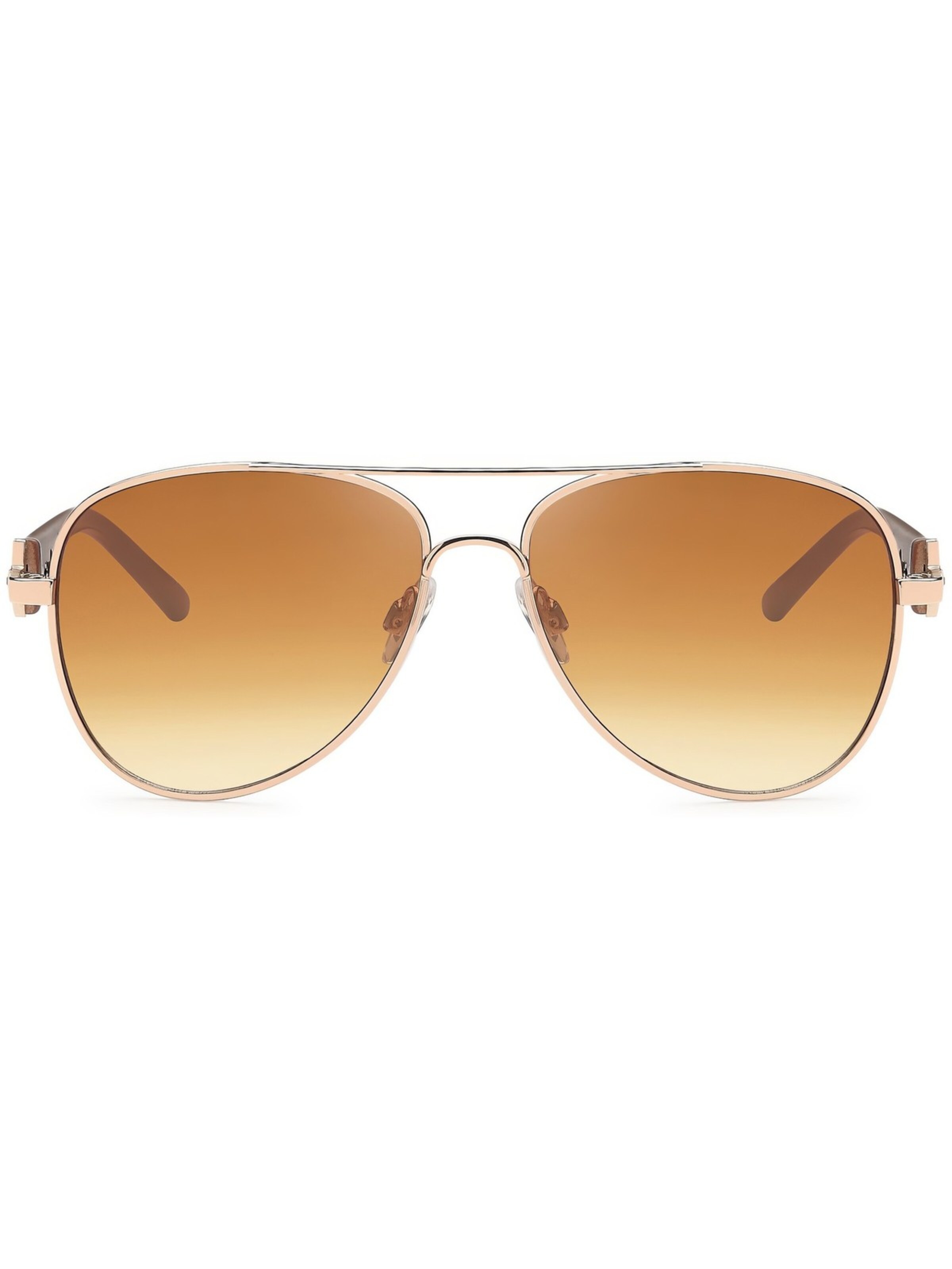 styleBREAKER Sunglasses 'Pilotenbrille mit Strass | Edle Fliegerbrille' in Brown