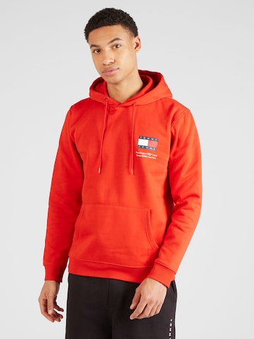 Tommy Jeans - Sudadera 'ESSENTIAL' en rojo: frente