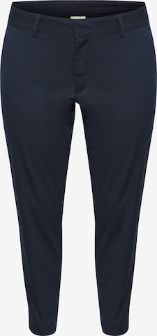 KAFFE CURVE Skinny Chino Pants in Blue: front