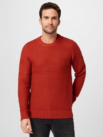 INDICODE JEANS Sweater 'Shores' in Orange: front