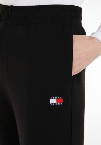 Tommy Jeans Wide Leg Hose in Schwarz