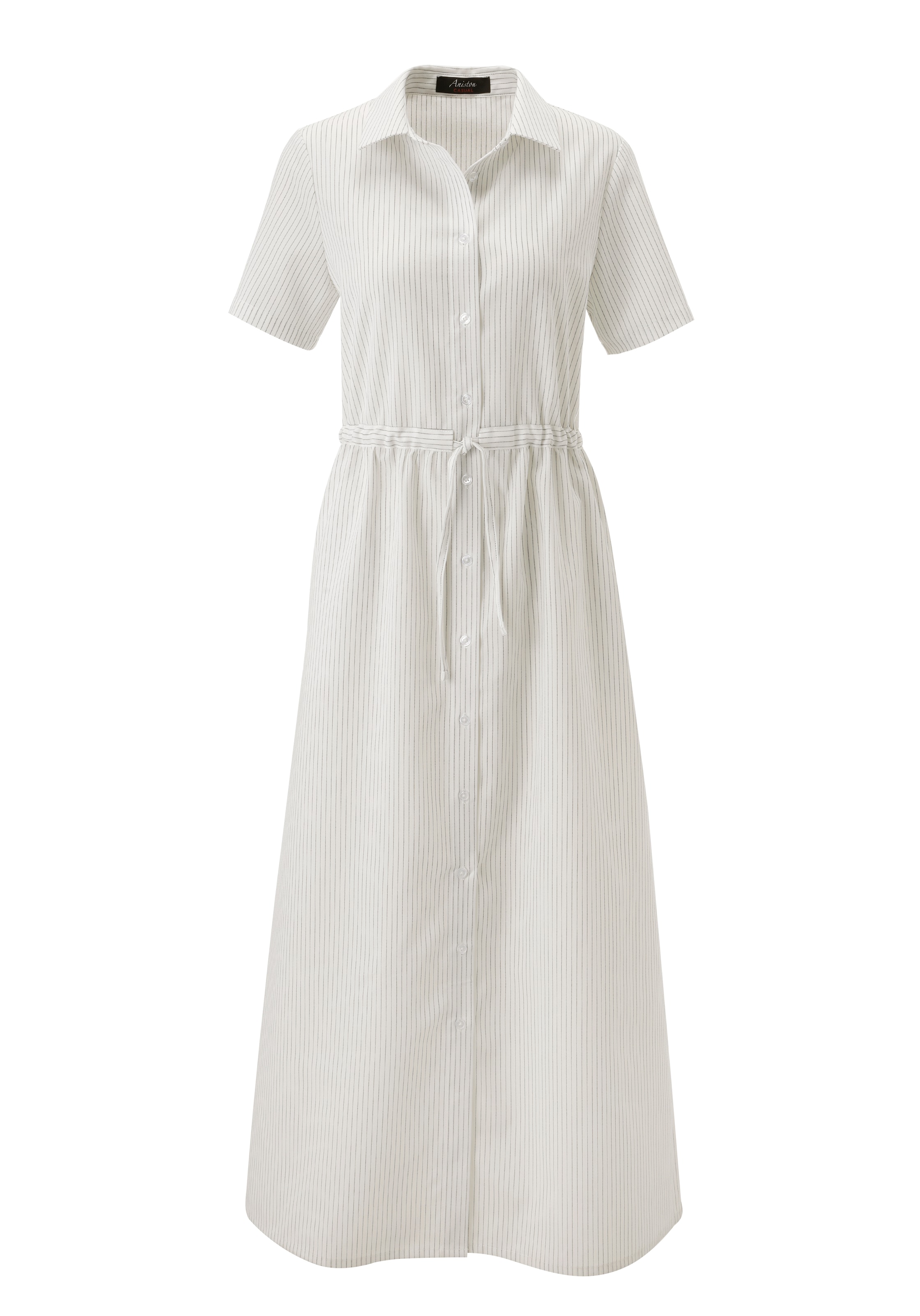 Aniston CASUAL Shirt Dress in White: front