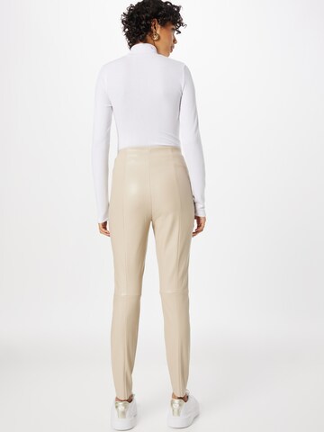 OUI Slim fit Leggings 'CHASEY' in Beige