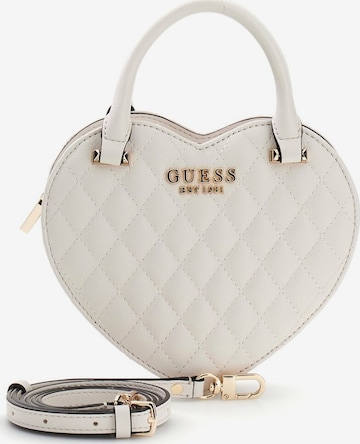 GUESS Käsilaukku 'ATABEY' värissä valkoinen: etupuoli
