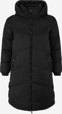 Vero Moda Curve Winter Coat in Black: front